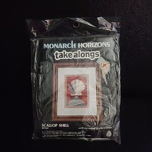 MONARCH HORIZONS takealongs Crewel Stitchery  Scallop Shell MTA20 5x7 Sealed